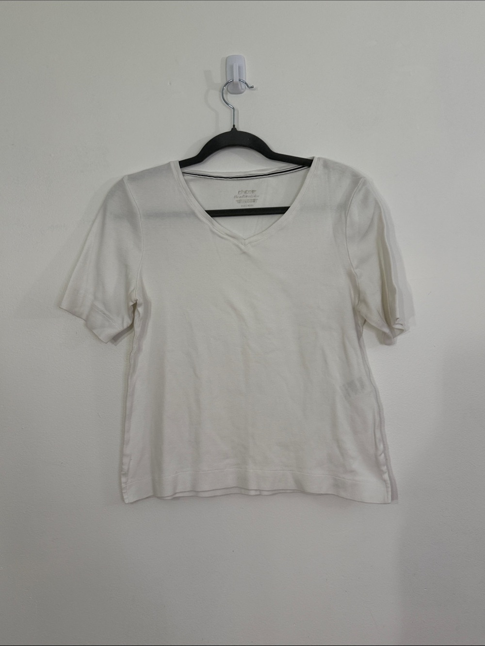 Chico’s White Supima Cotton Short Sleeve Shirt